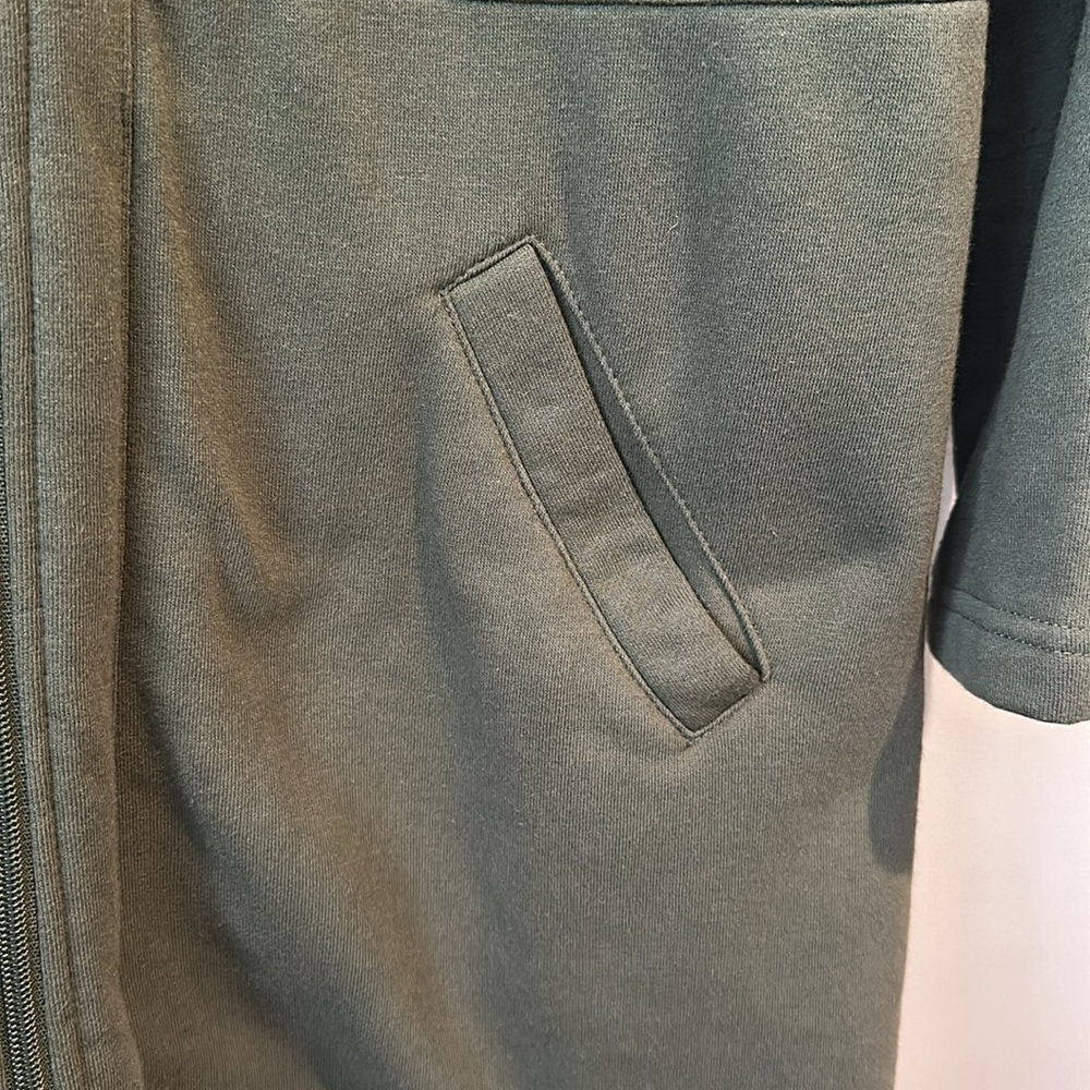 Women's Torrid Olive Army Green Long Zip Fleece Sweatshirt 00 M/L - Picture 4 of 8